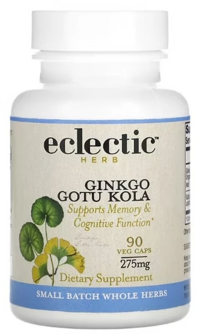 이클레틱 허브 동결건조 징코 빌로바 고투콜라 275mg 90캡슐 은행나무 잎 병풀, 1개, 90정 - 쿠팡