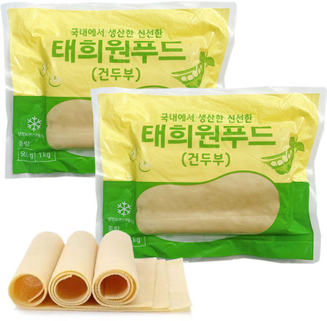 태희원푸드 냉장 국내생산 부드러운 건두부 1kg, 2개