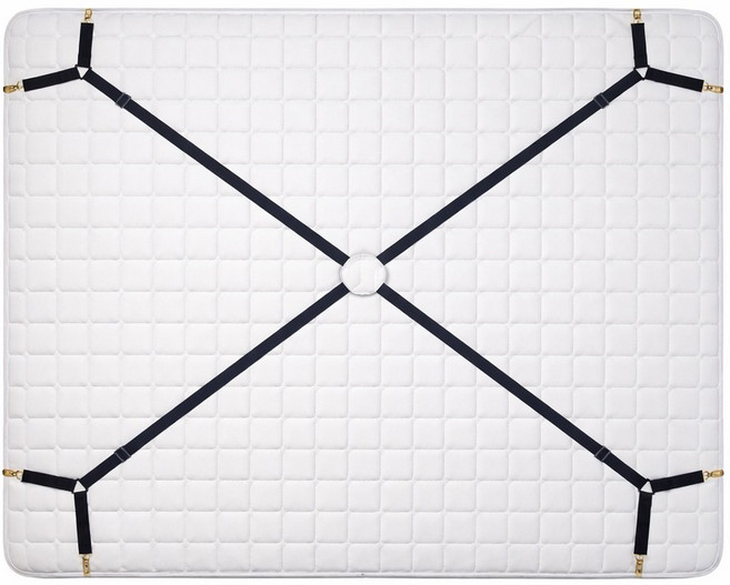 트리오즈 침대 고정 밴드 대형 침대시트 고정집게, 1개, 블랙 8클립