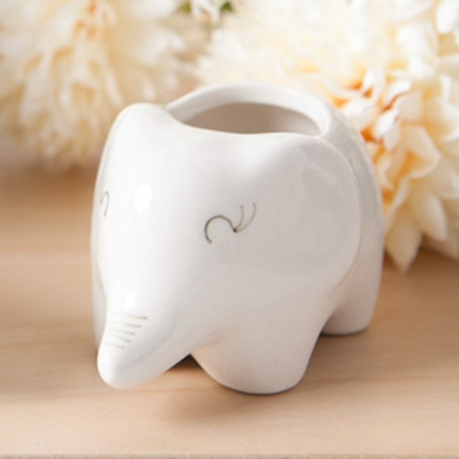 코끼리화분 6*4cm (2pcs) 조화 인테리어, 웃는것, 1개