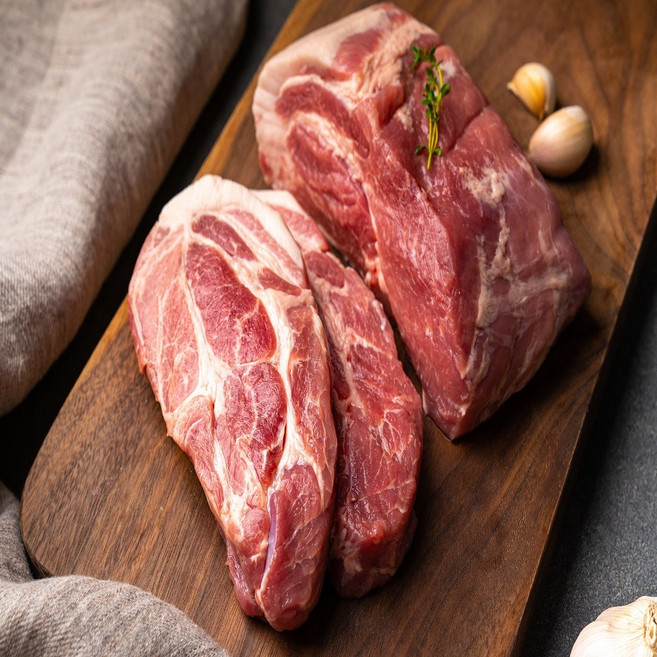 지리산 흑돼지 목살 수육용, 500g, 2개