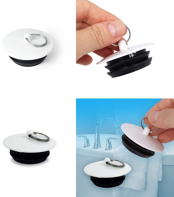 화이트 욕조 배수마개 고무링 포함 욕조뚜껑 욕실 목욕통마개