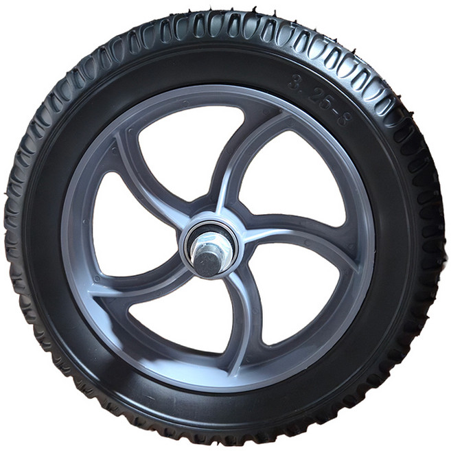 일륜차 이륜차 우레탄 발포 통바퀴 13인치 손수레, 1개