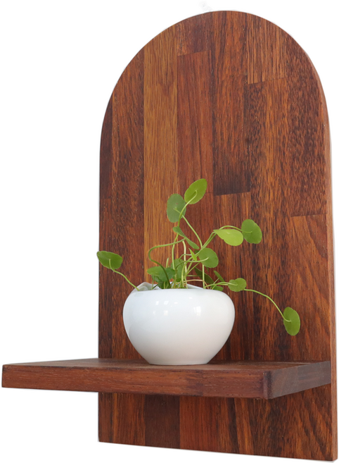 멀바우 우드 1단 벽 원목 선반, 기본형A