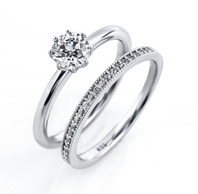 5부 천연다이아몬드 14k 18k 세련된 반지 예물 웨딩 가드링포함 1982 HNDR05257