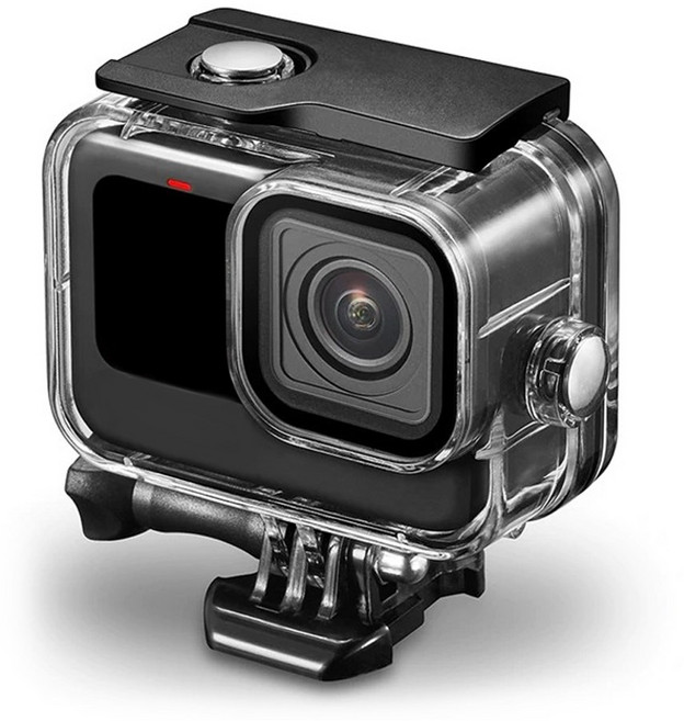 고프로 13 12 11 10 9 호환 방수 케이스 마운트 수중 보호 방수팩, 1개