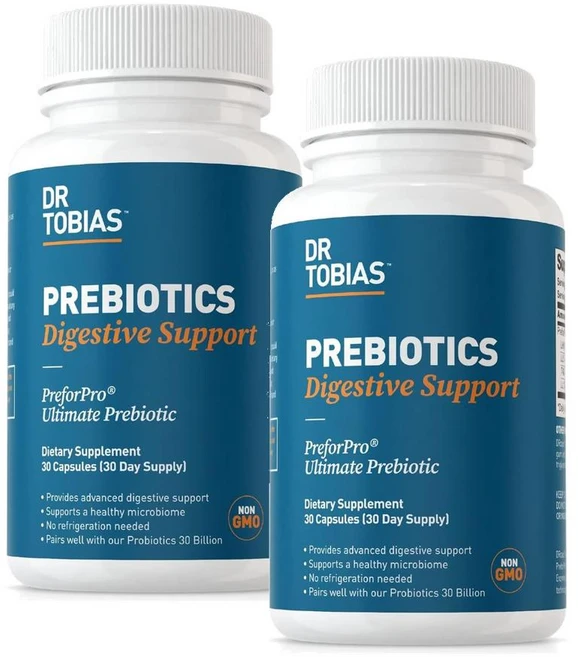 닥터토비아스 프리바이오틱스 다이제스티브 서포트 캡슐 Dr. Tobias Prebiotics, 상품선택, 2개, 30정 - 쿠팡