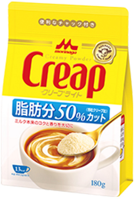 모리나가 크리프 Creap 농축 우유 크림파우더 프림 지방 50프로 오프 180g, 1개, 1개, 1개