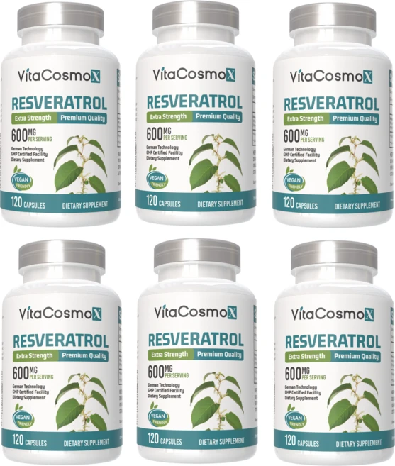 VitaCosmoX 비타코스모 트랜스 레스베라트롤 600mg, 6개, 120정 - 쿠팡