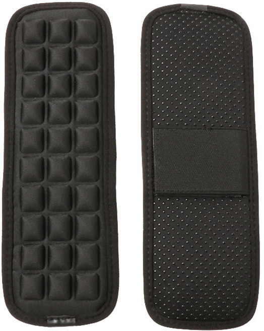 1+1 행군 어깨 보호대 군대 군장 군인 훈련소 입대 준비물 등산 트래킹 백패킹 어깨패드, 2개, 블랙 L