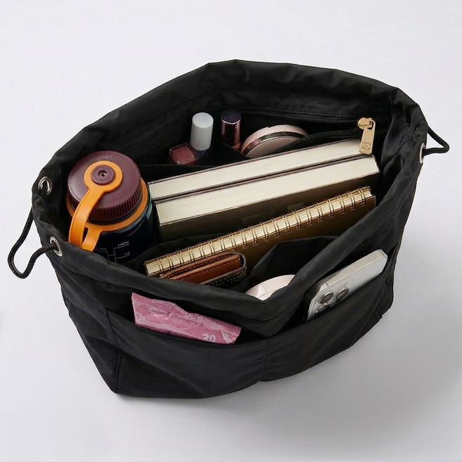 에클라 정리요정 소프트 멀티포켓 빨아쓰는 나일론 이너백