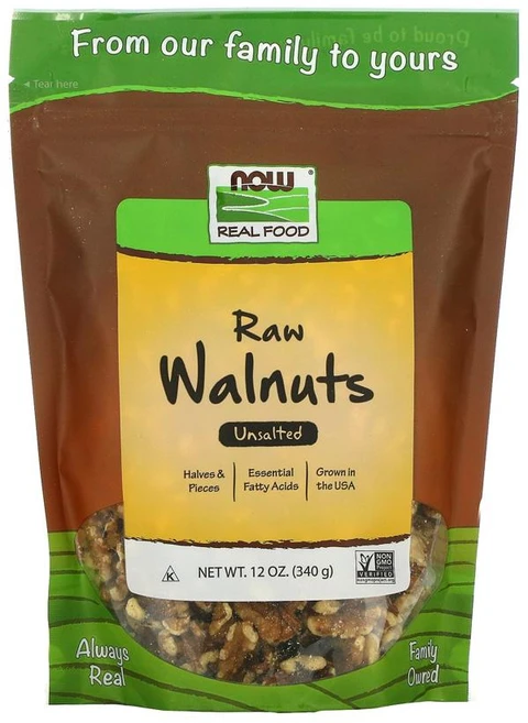 Now Foods 나우푸드 리얼푸드 생 호두 월넛 가루 340g 분말 무염 Real Food Raw Walnuts Unsalted, 1개 - 쿠팡