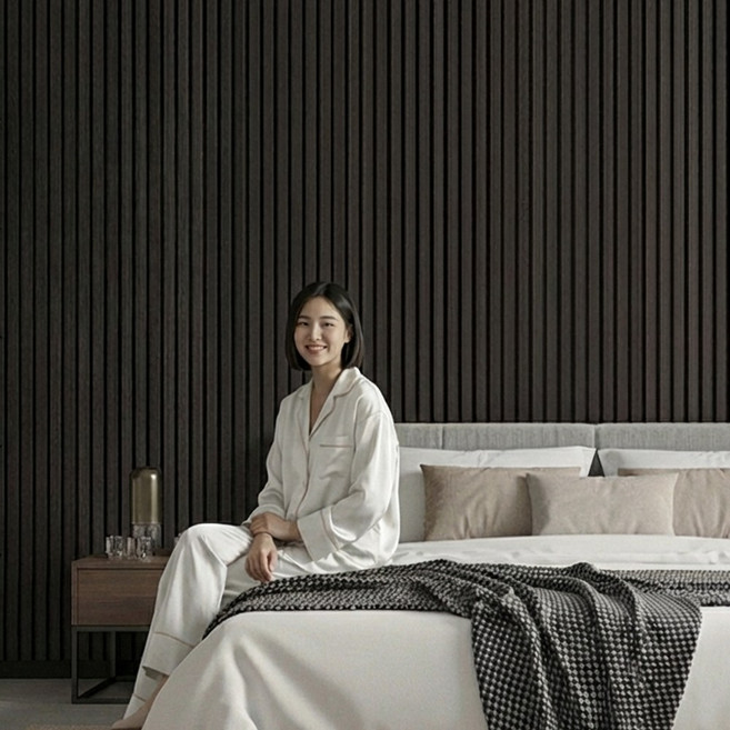 3초쿨 접착식 템바보드 (스크래퍼 증정) 셀프 인테리어 붙이는 템파보드 단열 벽지, 블랙우드