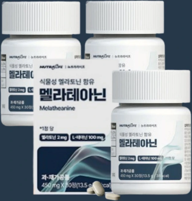 뉴트라라이프 식물성 멜라토닌 함유 멜라테아닌 30p, 13.5g, 3개 - 쿠팡