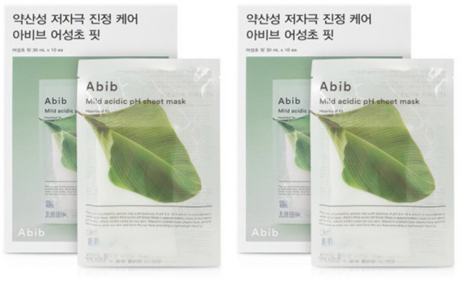 아비브 약산성 pH 시트 마스크 어성초 핏, 1개입, 2개