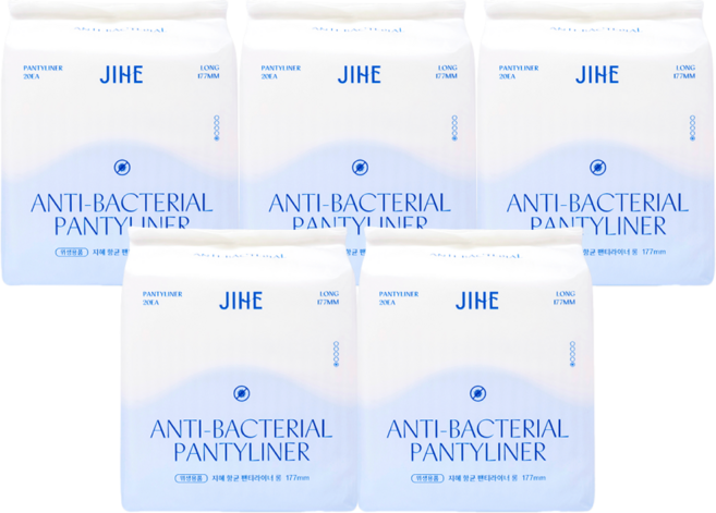 지혜 항균 팬티라이너, 슈퍼롱, 20개입, 5개
