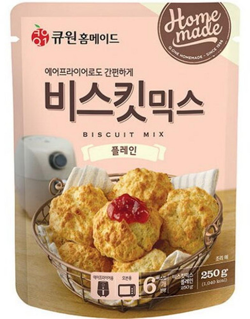 삼양사 큐원 비스킷 믹스 플레인, 2개, 250g
