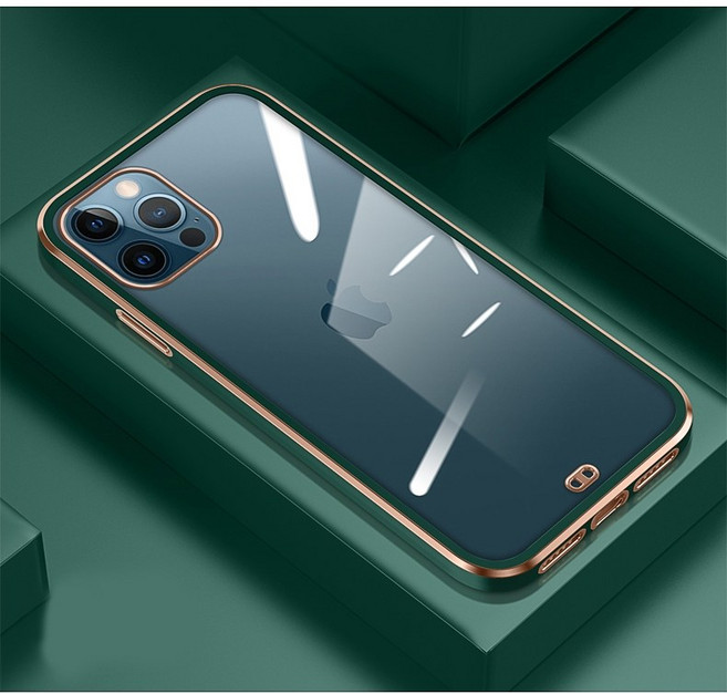 iPhone 12 Pro 鍍金邊框防摔手機殼 TPU材質保護殼 抗指紋