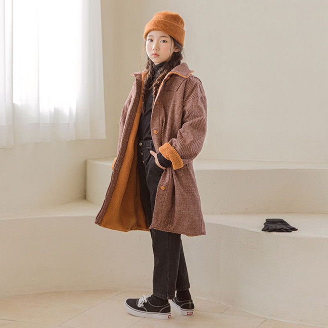 스타일노리터 타미 모직 부클 코트 모자 탈부착