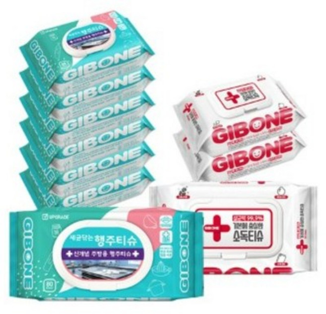 기본에 세균닦는 행주티슈 7팩 + 소독티슈 60매 3팩, 1개