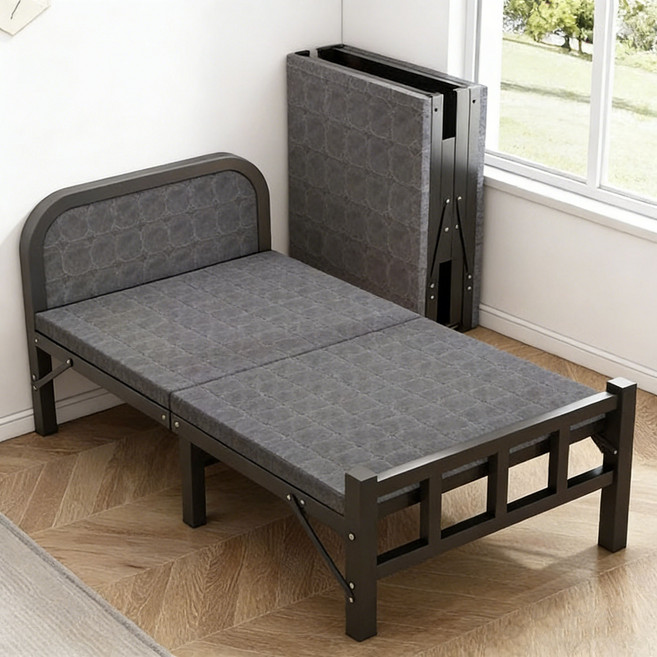 免安裝鋼架摺疊床 租屋便攜床架, 加厚摺叠床-70*190cm-台灣現貨
