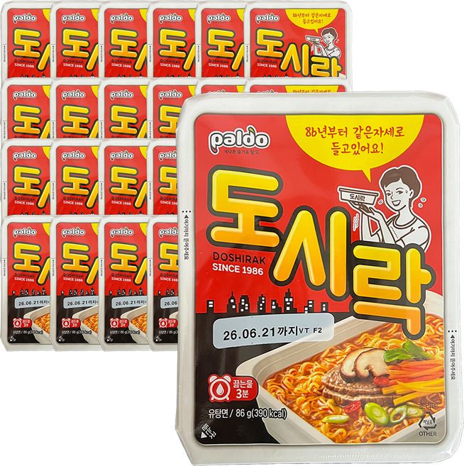 팔도도시락 컵라면 86g, 24개