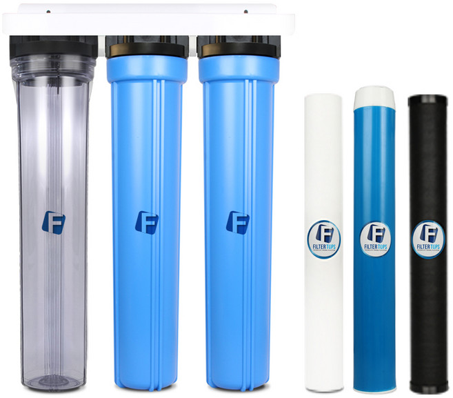 필터탑스 20인치 녹물제거 3단 하우징 정수기 DIY 세트 녹물 염소 유충 제거 15A, 20인치 3단 전체세트, 1개