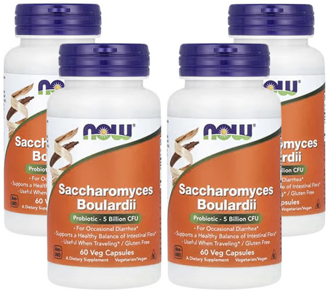 나우푸드 사카로미세스 보울라디 프로바이오틱 50억CFU 60베지캡슐, 4개, 60정