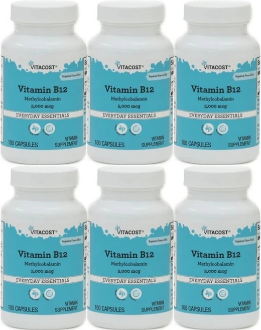 비타코스트 비타민 B12 메탈코발라민 5000mcg, 6개, 100정 - 쿠팡
