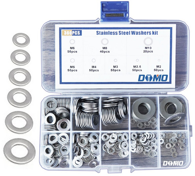 DOMO 피스전용 평와샤 스텐 와셔 360PCS