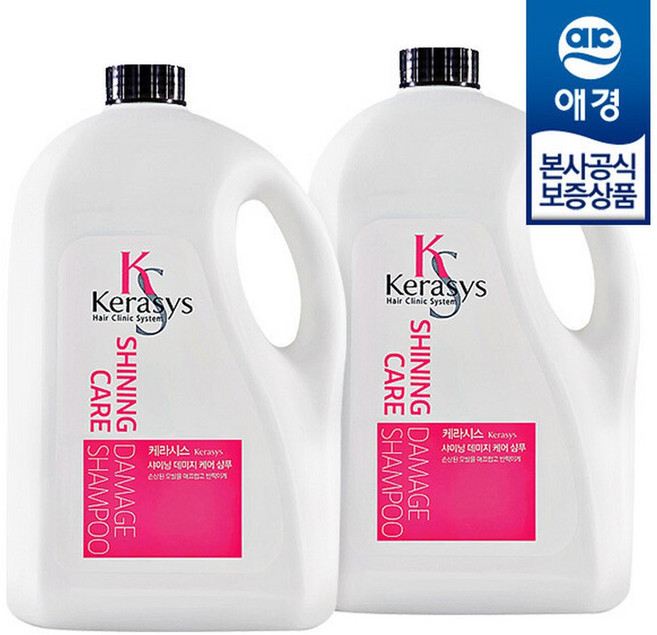 (현대Hmall)애경 케라시스 샤이닝 데미지 케어 샴푸/린스 4L x2개 +펌프증정, 2개