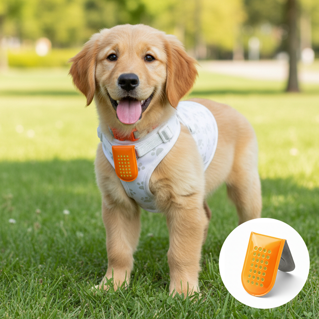 온댕 나가드댕 강아지 고양이 아로마 자석 클립 모기 진드기 퇴치 해충방지 벅스쉴드, 1개, 2.5ml, 오렌지