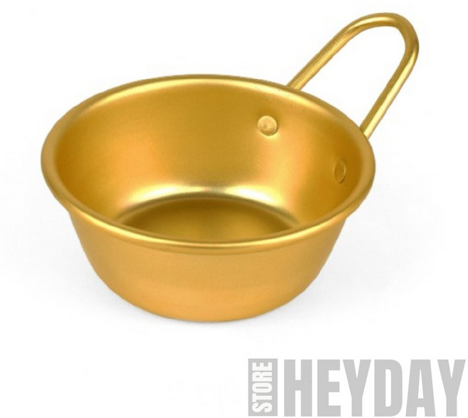 막걸리잔 양은그릇, 소, 1개, 황색