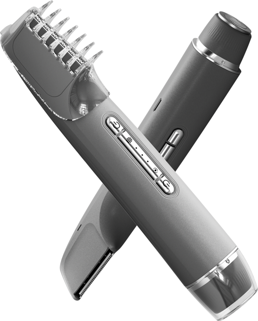 DDJJ 2in1 전기제모기 남성 브라질리언 제모기 비키니라인 면도기 모근제거기 방수형제모기, 전기면도기, 블랙