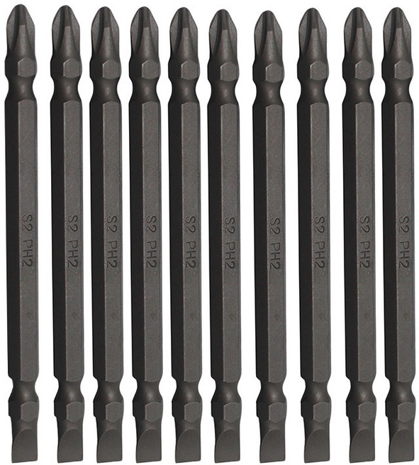 십자 일자 자석비트 10P세트 드라이버 자석비트세트, 1세트, 본품(배터리없음)