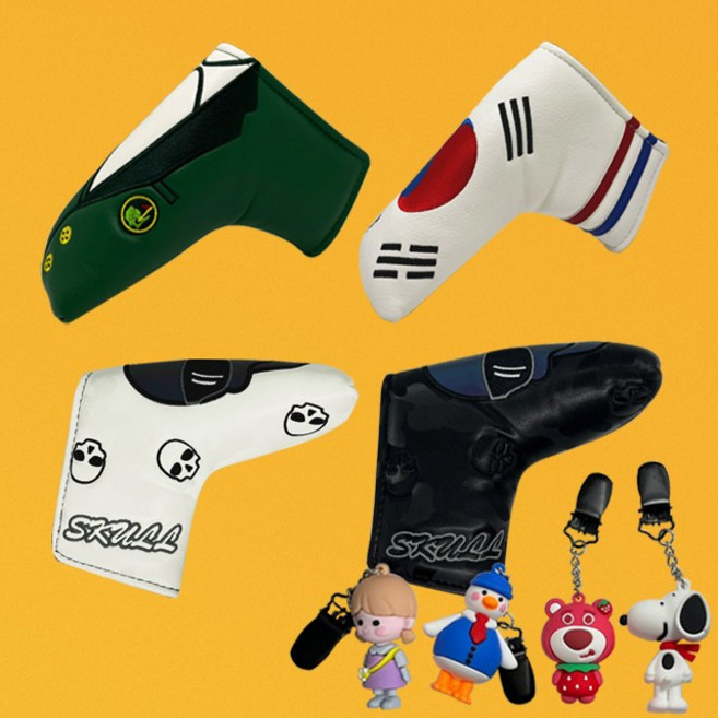 고저스 골프 딥런 일자 퍼터커버 헤드커버 자석형, 골프복 그린(자석형)