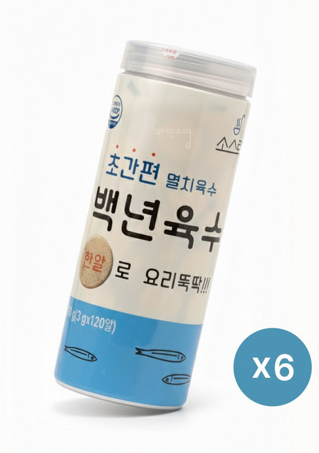 [최신품출고] 초간편 멸치육수 백년육수 코인육수 360g 120알, 30g, 6개