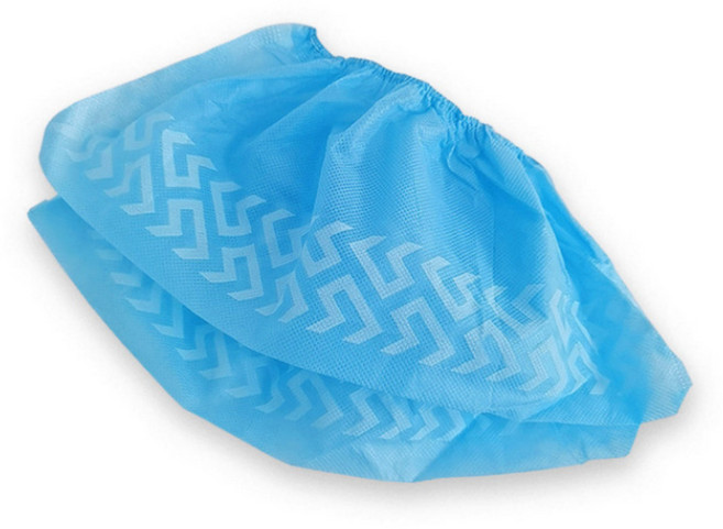 두꺼운 일회용 부직포 덧신 신발커버 10매 5켤레, 스카이블루