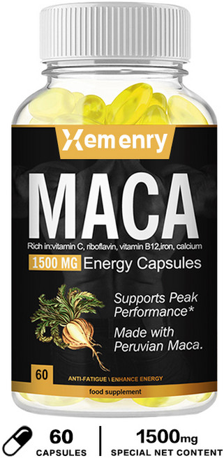 Xemenry MACA 1500mg 能量膠囊, 60組