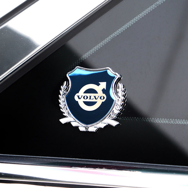 비브랜드 맞춤제작 레이저 로고 각인 패션 엠블럼 몰딩 볼보 호환제품, 블랙(1p)