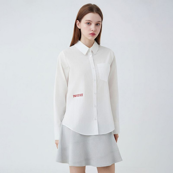 에고이스트 자수포인트 슬림 블라우스 ES1WB260