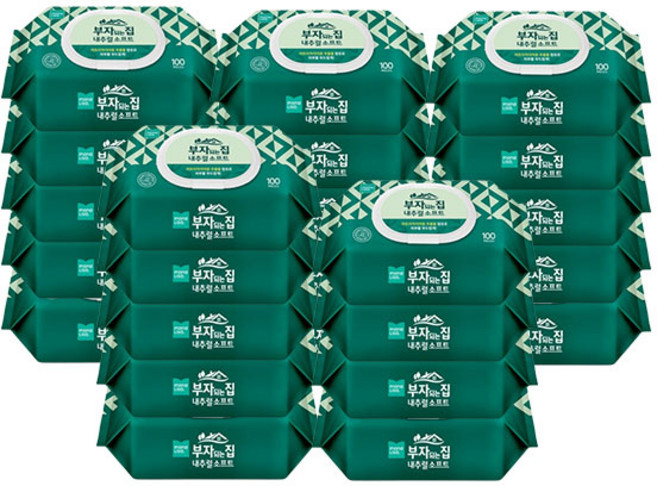 모나리자 부자되는집 내추럴 소프트 100매 24캡, 24개, 100매입