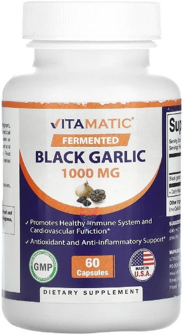 바이타매틱 발효 흑마늘 Fermented Black Garlic 캡슐 60정, 알약/캡슐, 1개 - 쿠팡