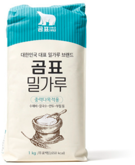 곰표 밀가루, 1kg, 3개