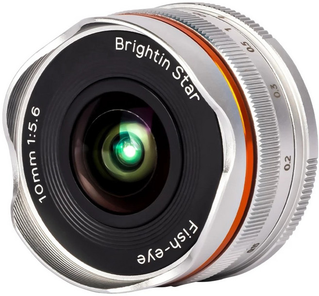 브라이트인 스타 10mm F5 6 APS C 광각 프라임 초점 E FE EOS M 후지 X FX Z M4/3 마운트 호환, Canon EF-M_Silver, 1개