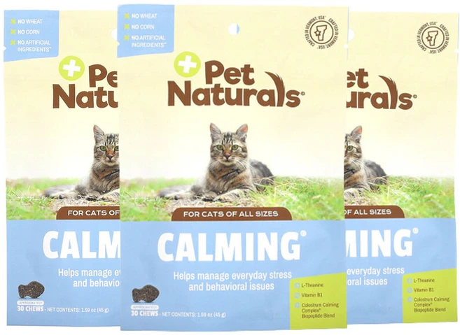 펫네츄럴스 진정효과 반려묘 전용 츄어블 30개 1.59 oz (45 g), 3개 - 쿠팡