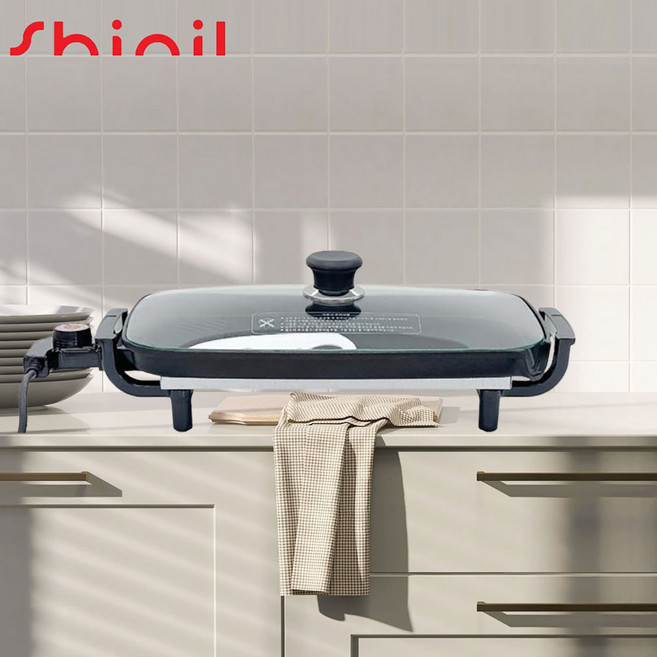 국산 연기안나는 전기그릴 와이드 연기안나는 가정용 고기 불판 삼겹살 그릴 고기 굽는기계 돌판 대형 멀티 전기 그릴 팬 명절