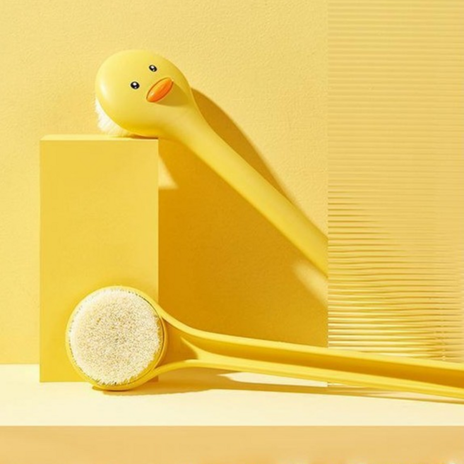 더하임 시원한 오리캐릭터 롱핸들 바디브러쉬, 1개, 1개입