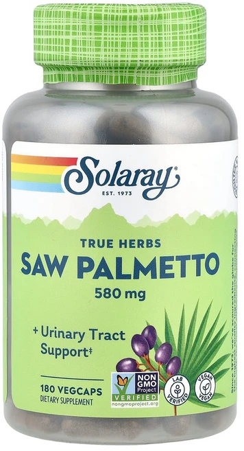 솔라레이 쏘팔메토 580 mg 180 VegCaps 세레노아레펜스 톱야자나무열매, 180정, 1개 - 쿠팡