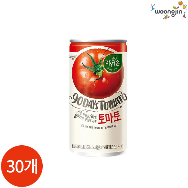 CL 웅진 자연은 토마토, 180ml, 30개